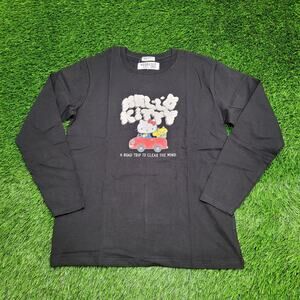 Sanrio Hello-Kitty Car Shirt Womens XL 21x27 Black Japanese Cartoon